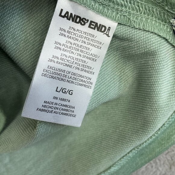 NEW Lands' End Men's L Green Classic Fit Short Sleeve Tee Shirt - Picture 5 of 7